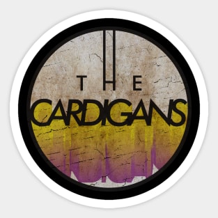 THE CARDIGANS - VINTAGE YELLOW CIRCLE Sticker